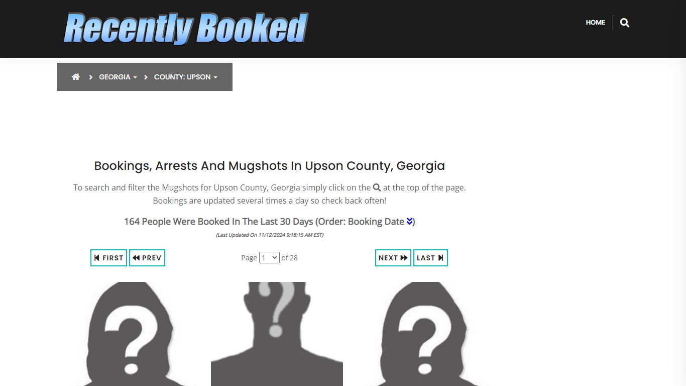 Bookings, Arrests and Mugshots in Upson County, Georgia - Recently Booked