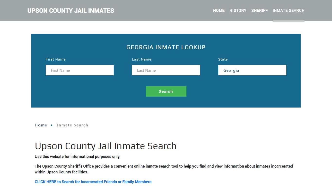 Upson County, GA Detainee Lookup