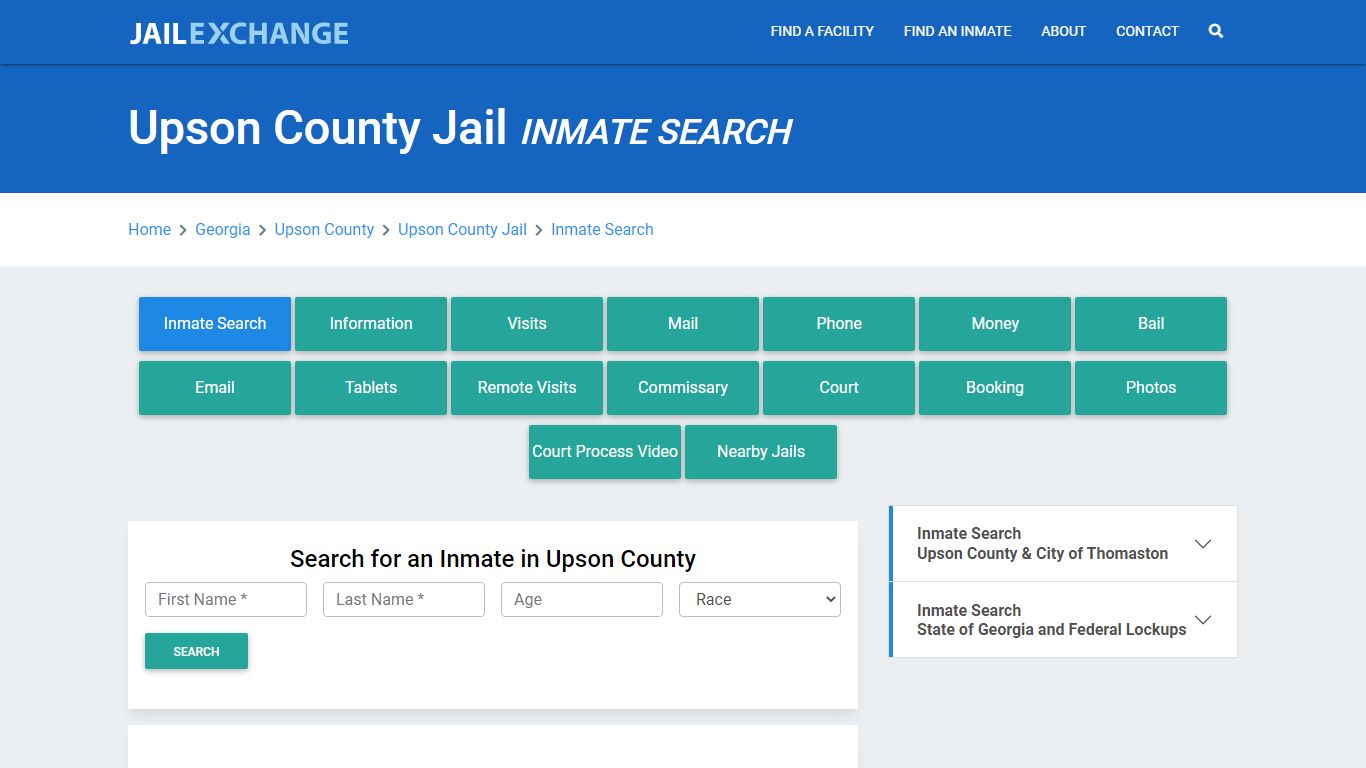 Upson County Jail, GA Inmate Search: Roster & Mugshots