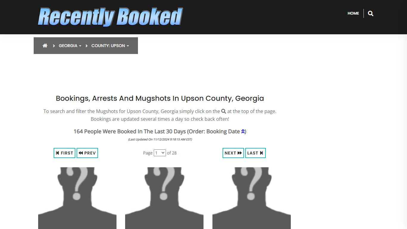 Bookings, Arrests and Mugshots in Upson County, Georgia - Recently Booked